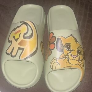 Kids Simba Slide Slippers - Light Green